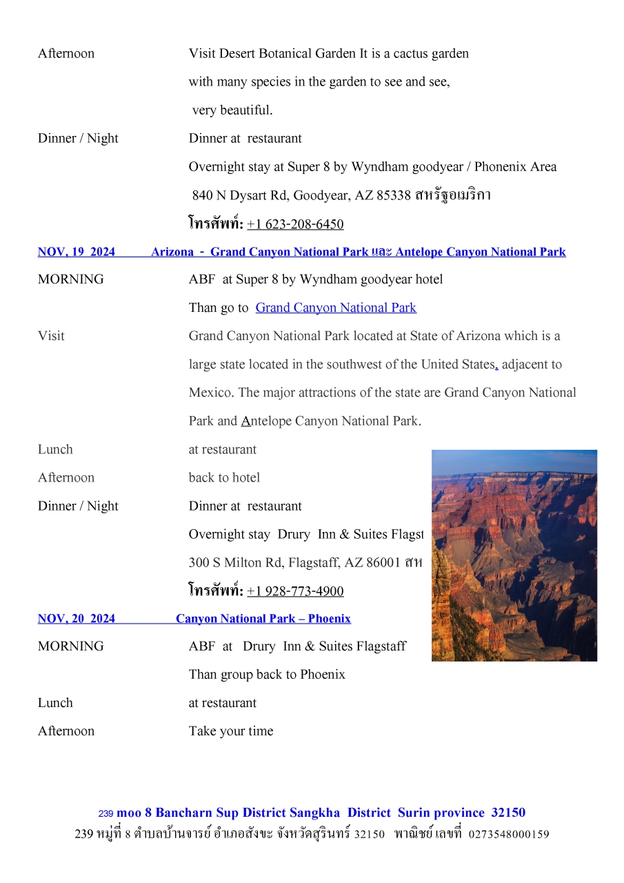 program USA 12  Nov to 22 NOVE 2024  Hotel_Page_5.jpg -  PROGRAM 11 DAY 10 NIGHT DELTA AIR LINES AND DOMESTICT FLIGHT TRAVELING SOUTHWESTERN REGION OF U.S.A | https://sumnangtravel.com